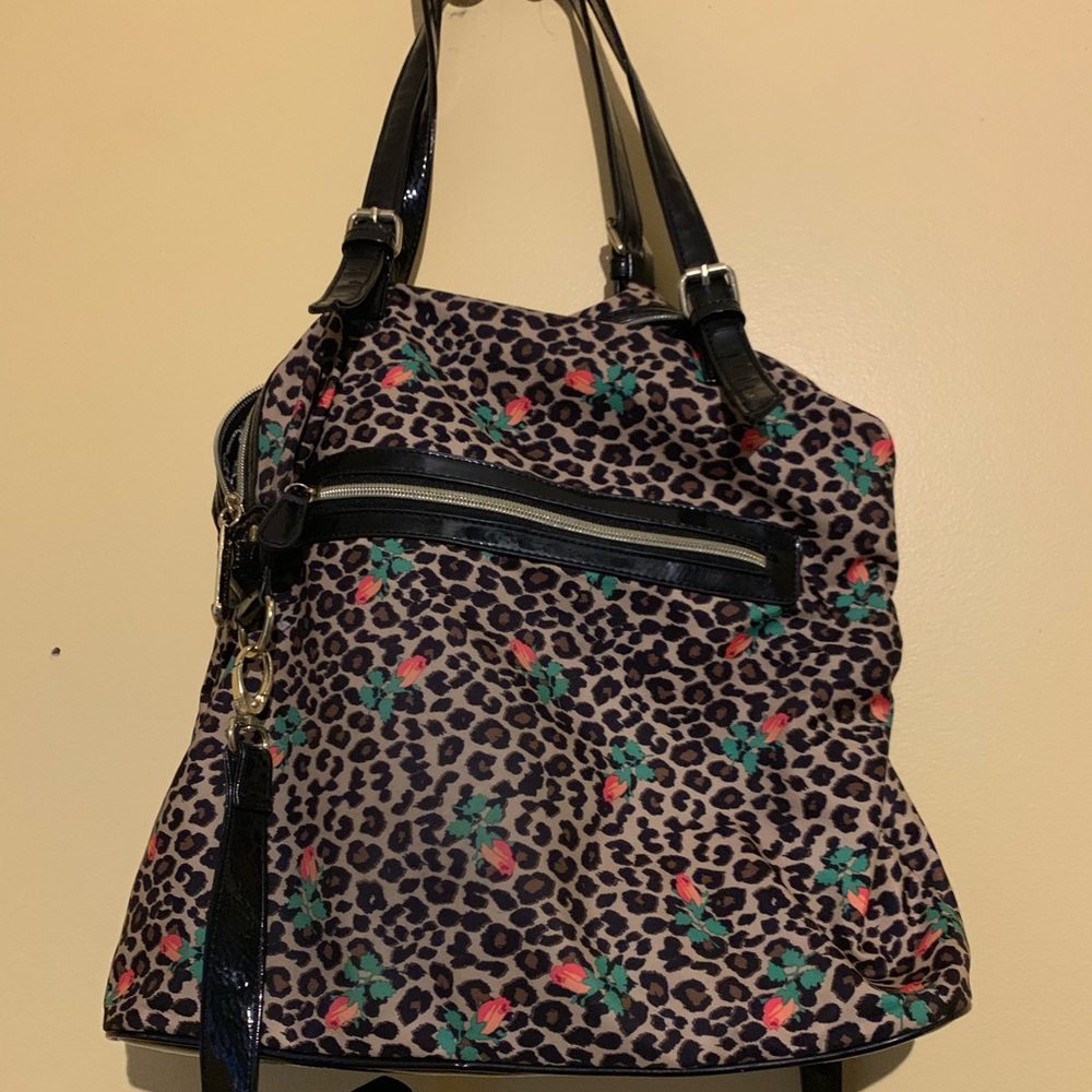 Betsey Johnson Cheetah Rose Handbag Purse